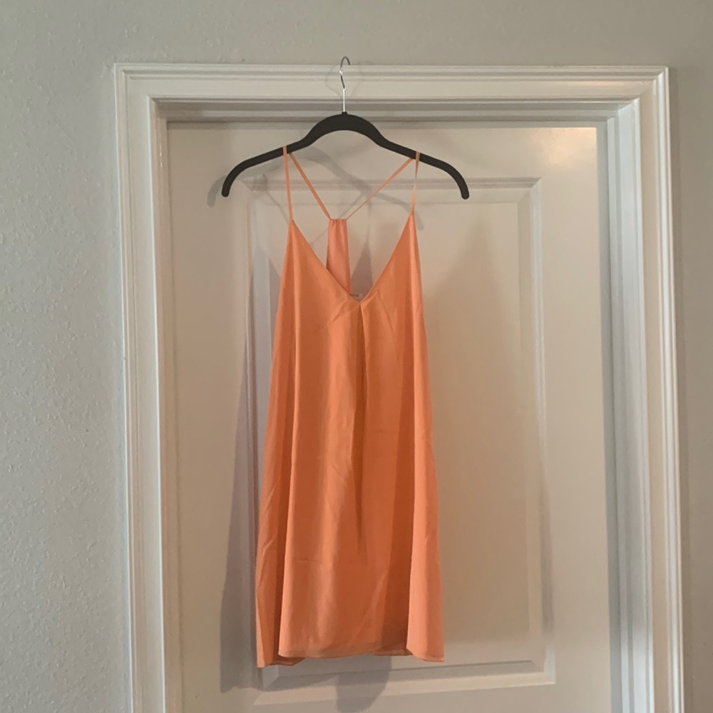 Alice + Olivia Tangerine Spaghetti-strap dress, size large